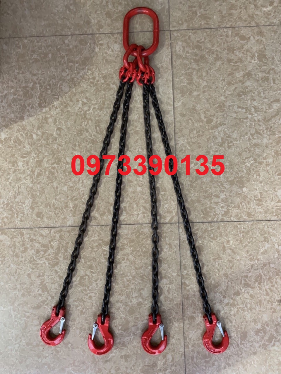 0973390135- Sling xích cẩu hàng 4 chân, xích cẩu hàng, xích đen cẩu hàng 4 chân