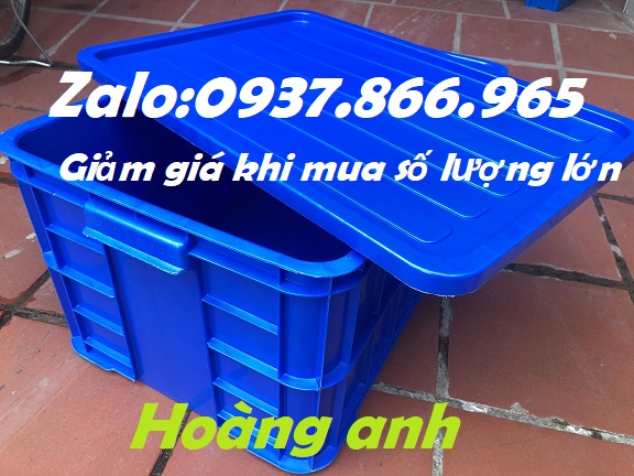 Sọt nhựa dùng đựng hàng hóa sản xuất ,Giá sóng nhựa cao 31cm có nắp đậy