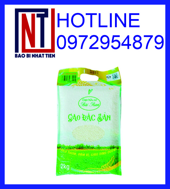 Sản xuất bao bì gạo 1kg, 2kg, 5kg PA/PE