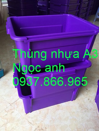 Ứng dụng thùng nhựa A3 trong công nghiệp, thùng nhựa cơ khí A3, thùng nhựa bít, thùng nhựa