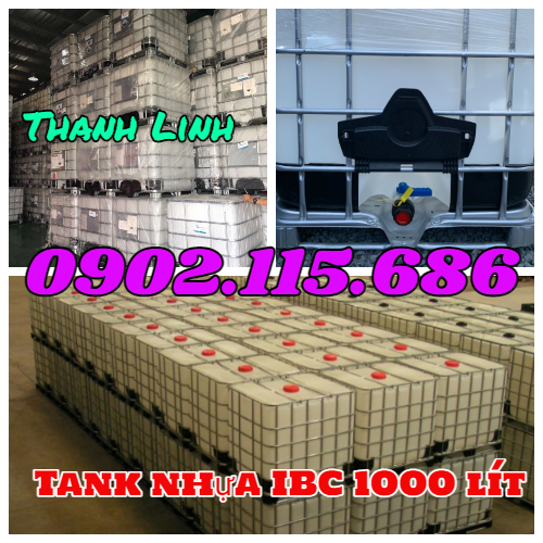 Thùng nhựa, tank nhựa IBC 1000L, bồn nhựa mới , bồn IBC mới 100%, thùng nhựa 1000 lít tại 