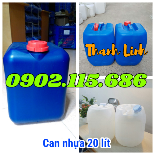 Can nhựa,can nhựa HDPE nguyên sinh,can nhựa 20 lít,can 20 lít đựng hóa chất, can nhựa đựng