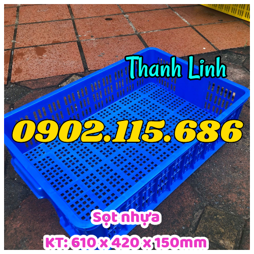 Sọt cao 1T5, sọt nhựa cao 15cm, sọt nhựa HS008, sóng nhựa hở, sọt nhựa công nghiệp, sọt nh