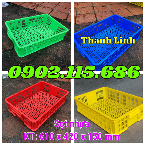 Sọt nhựa siêu thị, sọt nhựa rỗng, sóng nhựa hở, sọt nhựa cao 15cm, sọt cao 1T5, sọt nhựa c