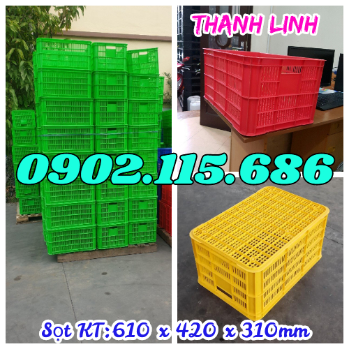 Sọt nhựa 3T1, sóng nhựa HS004, sọt hoa quả, sọt nhựa rỗng HS004, thùng nhựa rỗng, sọt nhựa