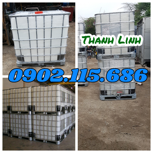 Tank nhựa 1000 lít, bồn nhựa 1000 lít, tank nhựa đựng hóa chất, bồn nhựa IBC , tank nhựa c