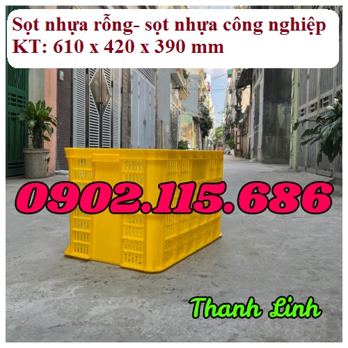 Sọt nhựa công nghiệp, sóng nhựa rỗng HS005, sọt nhựa cao 3T9, sọt nhựa rỗng HS005, thùng n