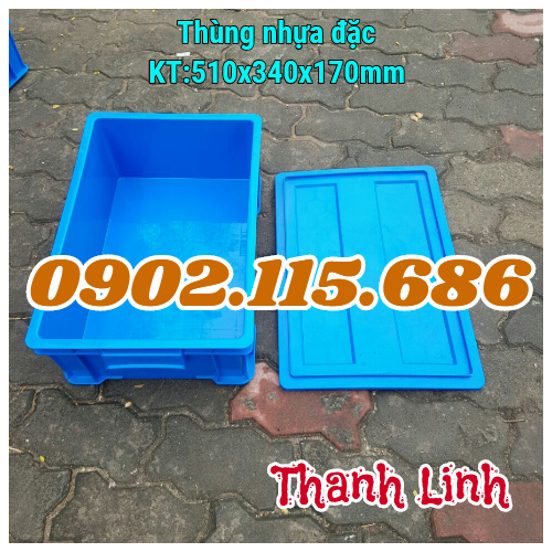 Thùng nhựa đặc, sóng nhựa bít, thùng nhựa đặc B4, sóng nhựa B4, thùng nhựa cao 17cm, thùng