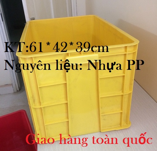 Thùng nhựa công nghiệp xếp kho, thùng nhựa đặc HS026