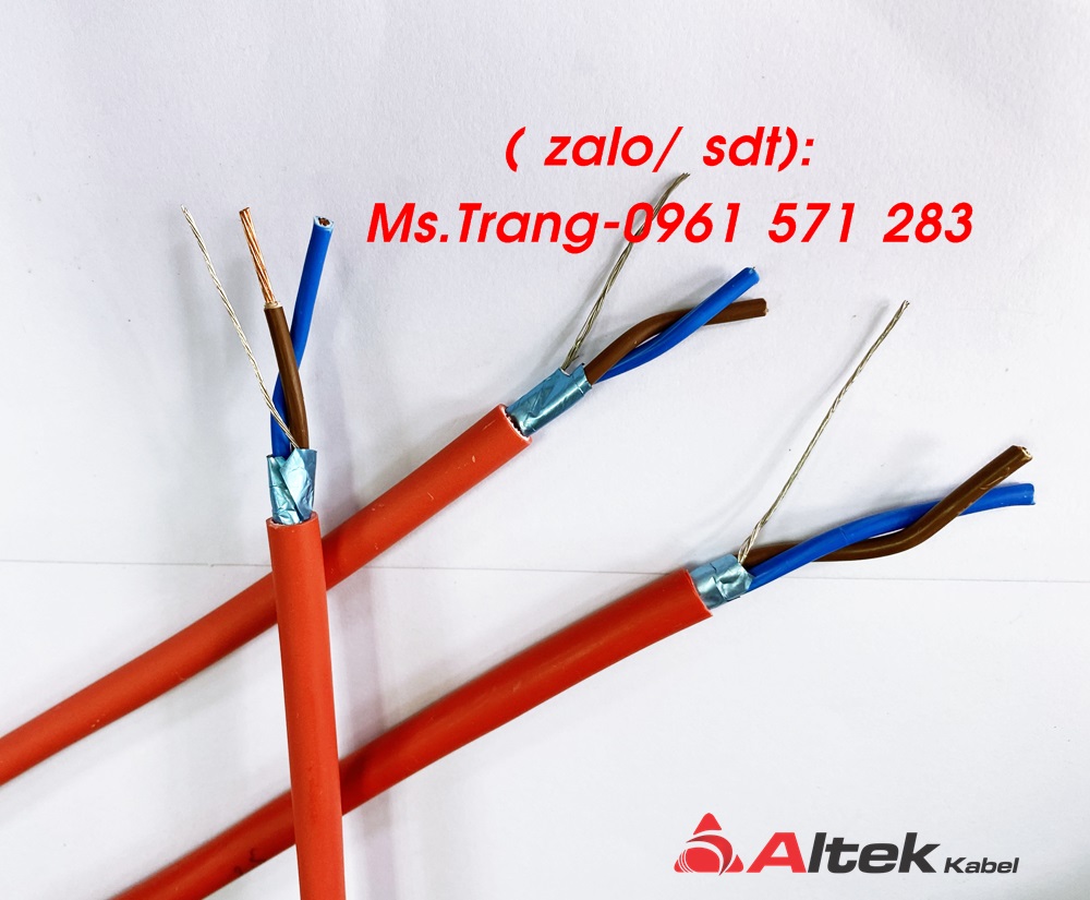 Dây cáp tín hiệu chống cháy 2C 1.0mm vỏ LSZH