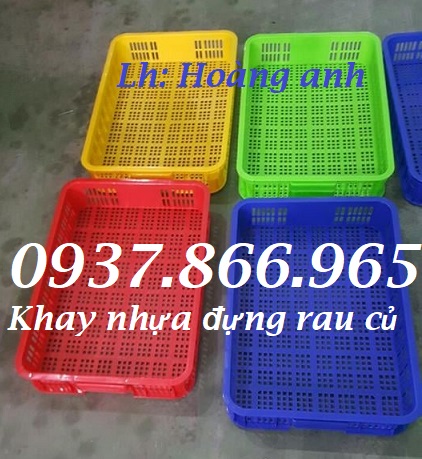 Sóng nhựa rỗng đựng rau củ trong cửa hàng tiện ích, khay nhựa công nghiệp, sóng nhựa hở