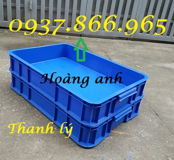 Khay nhựa đựng hàng hải sản, sóng nhựa cao 10cm