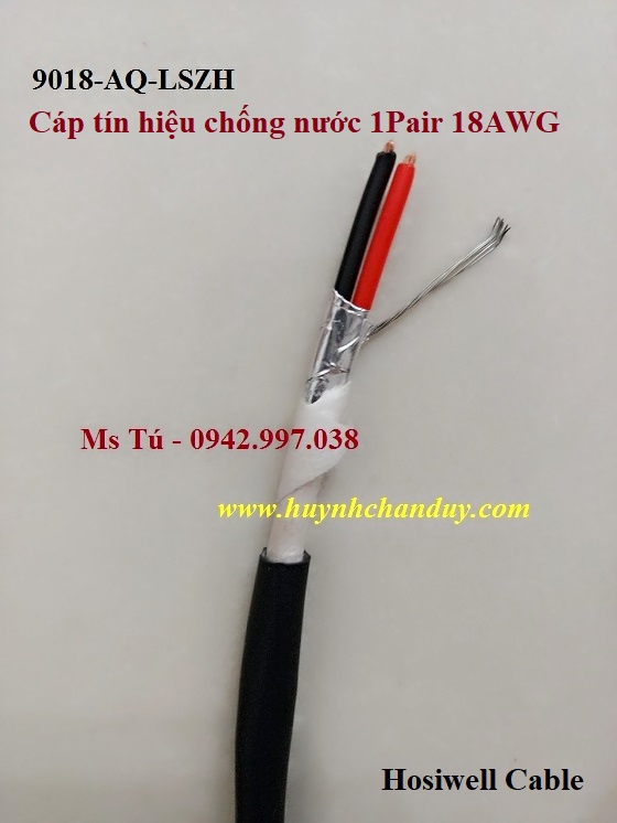 (9018-AQ-LSZH) - Cáp tín hiệu chống nước 2x18AWG