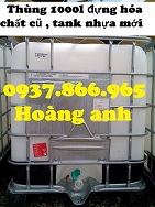 Bồn 1000l đựng thực phẩm, bồn nhựa có khung thép bao quanh, bồn nhựa đựng nước công trình