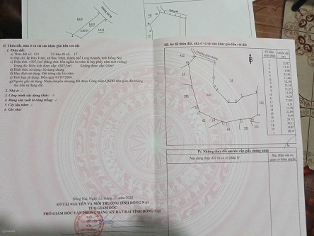 CHÍNH CHỦ Bán nền đất 105m2 trong thửa 17/433 Bàu Trâm, Long Khánh, Đồng Nai