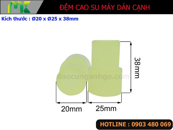 Đệm cao su máy dán cạnh 