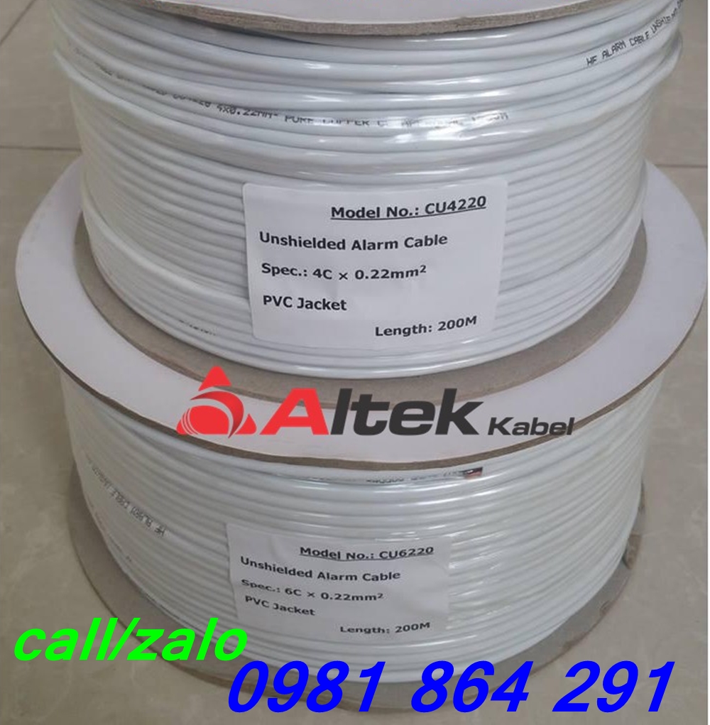 Dây cáp báo cháy lõi đồng tiết diện 0.22mm2 Altek kabel	