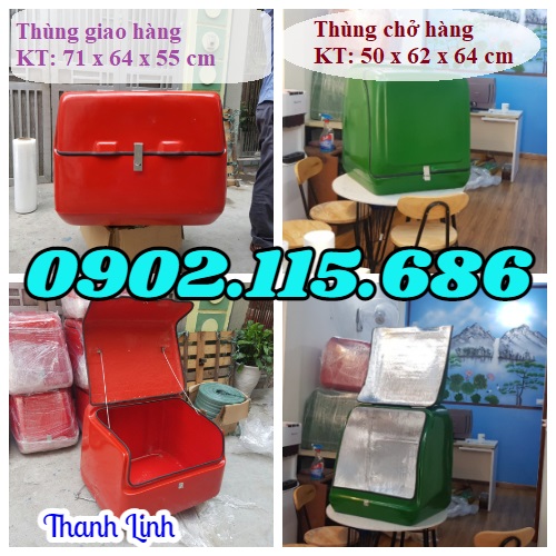 Thùng ship hàng tại Hà Nội, thùng giao hàng loại lớn, thùng giao đồ ăn, thùng ship hàng ch