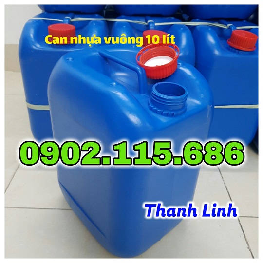 Can nhựa đựng hóa chất, can nhựa HPDE đựng hóa chất, can 10 lít, can đựng hóa chất 10 lít,