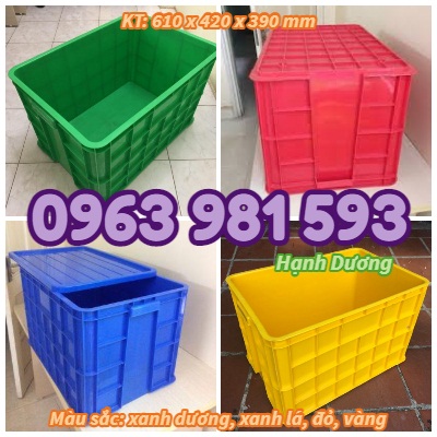 Hộp nhựa HS026, thùng nhựa có nắp