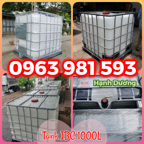 Tank IBC 1000L, bồn nhựa đựng hóa chất