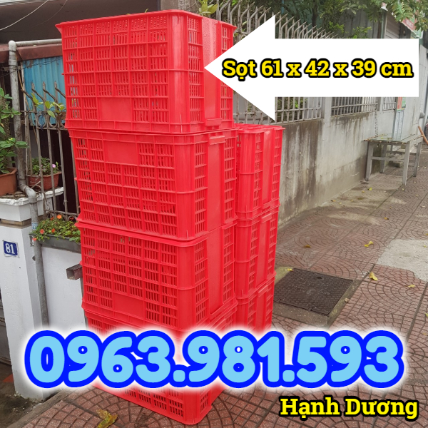 Sọt nhựa 3T9, sọt nhựa đựng trái cây