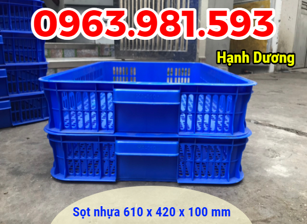 Sọt cao 10cm, sọt nhựa rỗng HS010 