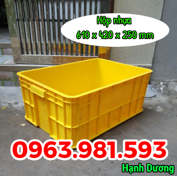 Thùng đặc cao 25cm, hộp nhựa HS017 