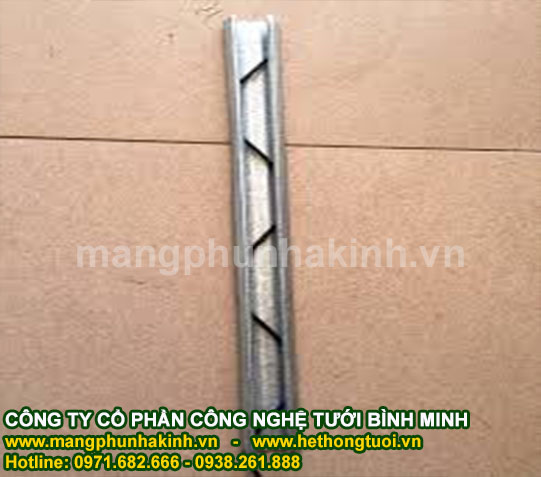 Thanh nẹp C và zíc zắc với mô hình nẹp nhà kính mái hở cố định một bên