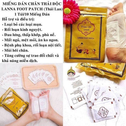 Miếng dán chân thải độc tố cơ thể chính hãng. Thái Lan, Nhật Bản, Trung Quốc 