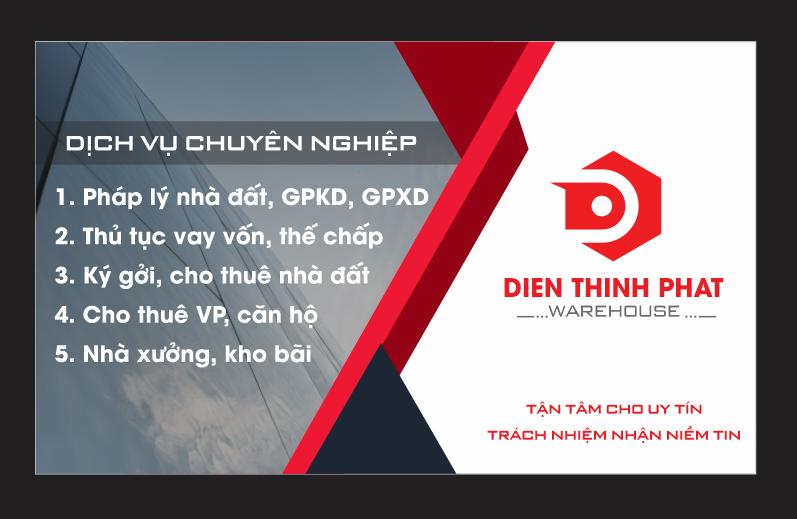 BĐS ĐIỀN THỊNH PHÁT  Chuyên Cho thuê & kho xưởng ( giá siêu rẻ) Bình Tân-huyện Bình Chánh 