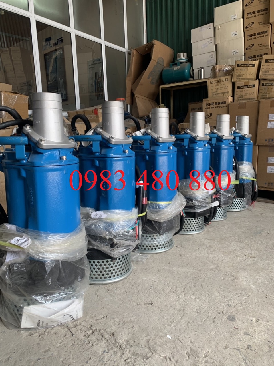 Call/Zalo: 0983.480.880*Máy bơm chìm hố móng Tsurumi KTZ 47.5, công suất 7.5kw*