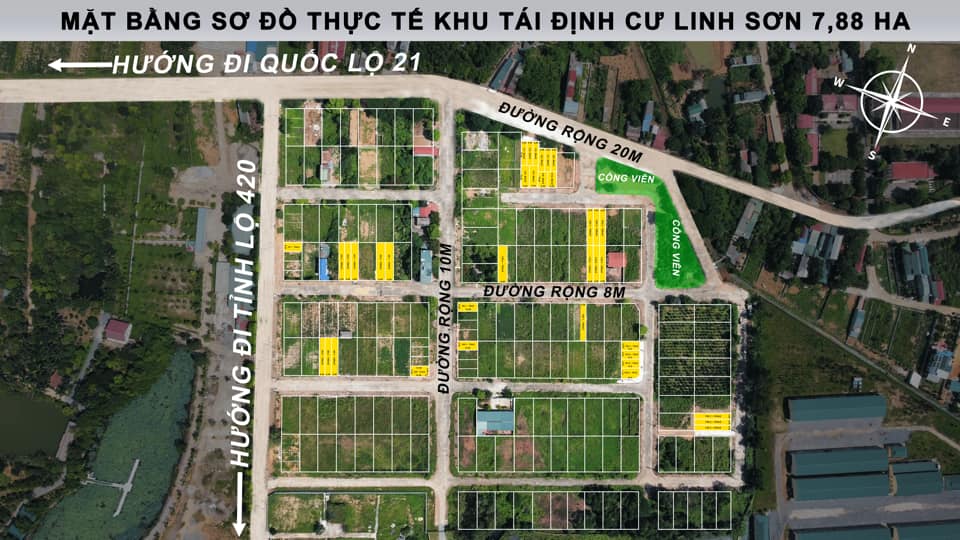 Đất TĐC Linh Sơn sát CNC Hòa Lạc, vị trí trung tâm xã Bình Yên giá chỉ 1,2 tỷ