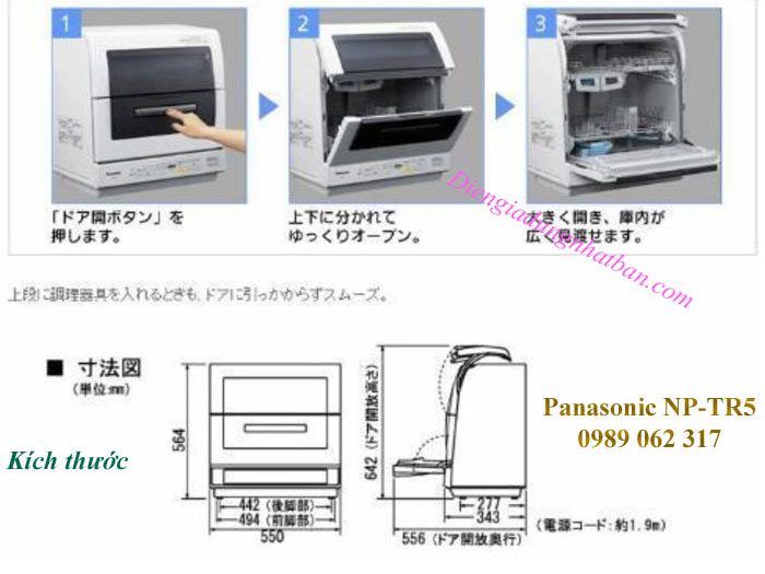 Máy rửa bát nội địa nhật Panasonic NP-TR5 đẹp giá tốt nhất