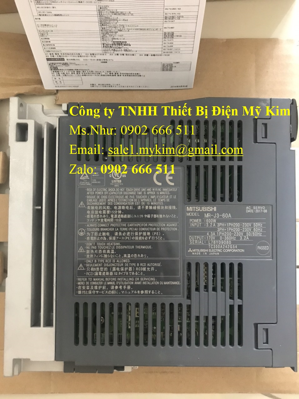 AC Servo Amplifier Mitsubishi MR-J3-60A chính hãng giá tốt