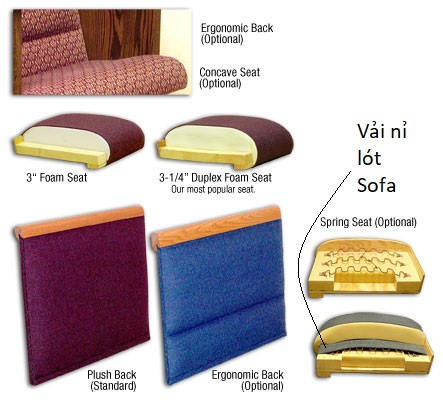 Vải nỉ PE, PP, vải kubu dùng để bọc lót sofa