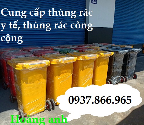 Thùng gom rác, thùng rác công cộng, thùng rác tiêu chuẩn của bộ y tế, thùng rác nhựa HPDE,