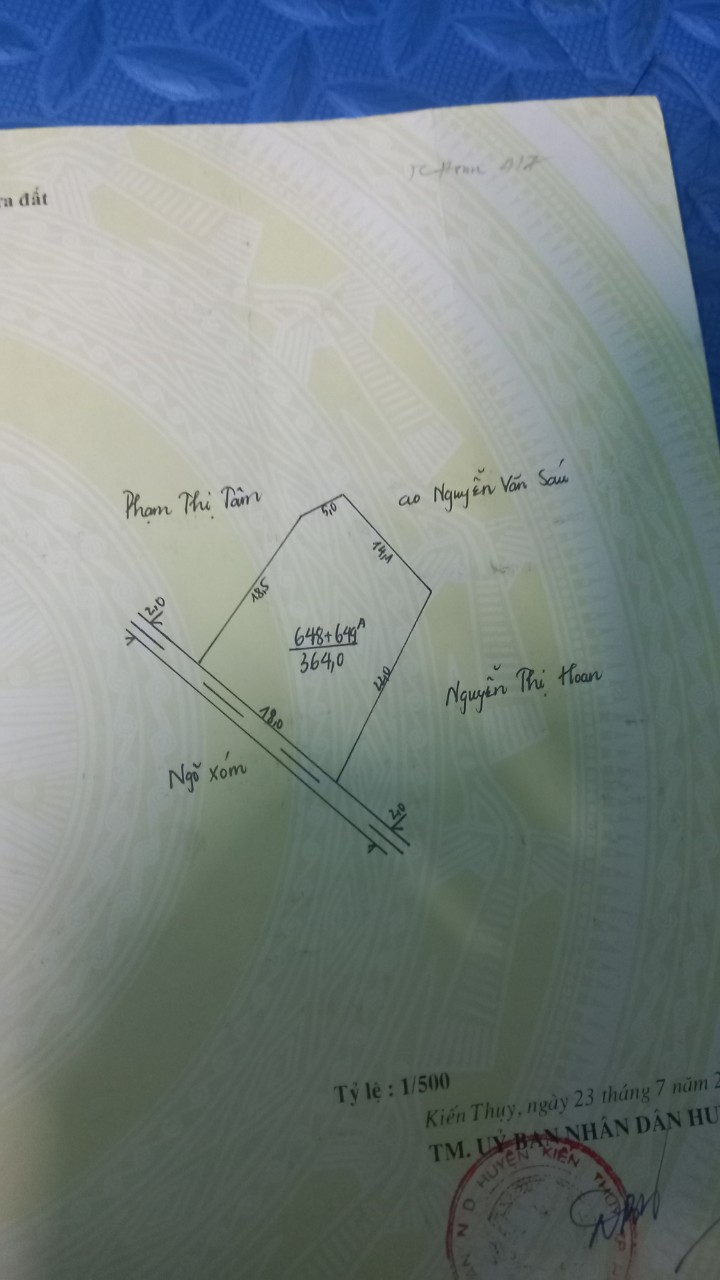 Chính chủ bán lô đất 176m2 (8*22m) tại Hòa Nghĩa, Dương Kinh, HP