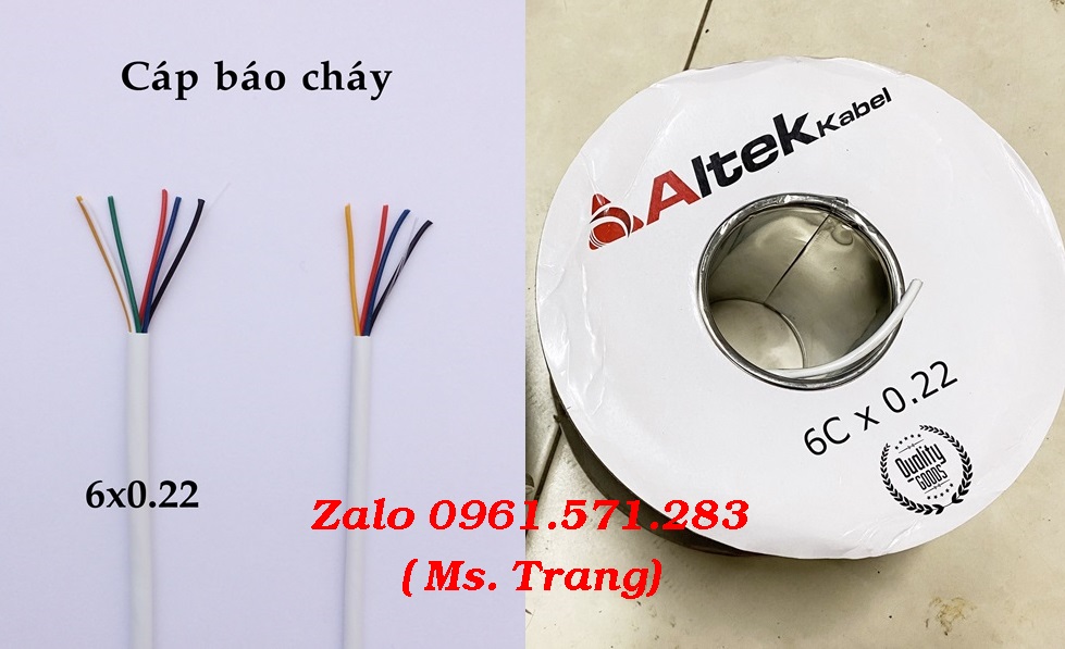 Cáp báo cháy 4x0.22, 6x0.22, 8x0.22 giá rẻ