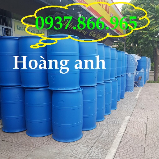 Phuy nhựa nắp kín 220l, phuy nhựa tại hà nội, giá phuy nhựa