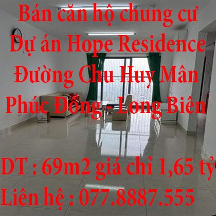 Bán căn hộ chung cư 69m2 tuyệt đẹp tại Dự án Hope Residence, Long Biên, Hà Nội giá chỉ