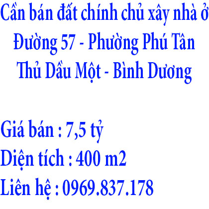 Cần bán đất chính chủ, xây nhà ở