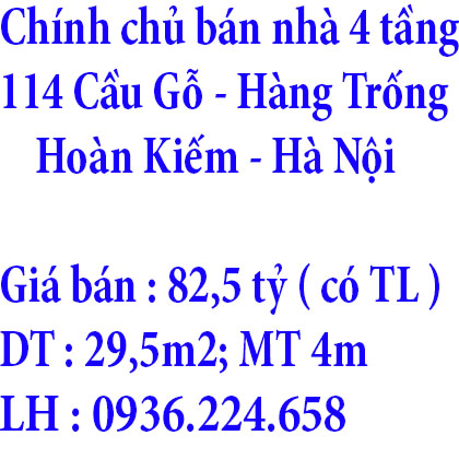 Chính chủ bán nhà Cầu Gỗ, mặt tiền 4m, tổng diện tích 29,5m2, nhà 4 tầng, thiết kế đẹp