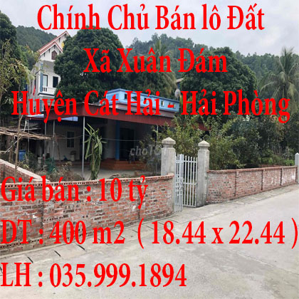 Chính Chủ Cần Bán lô Đất Huyện Cát Hải, Hải Phòng