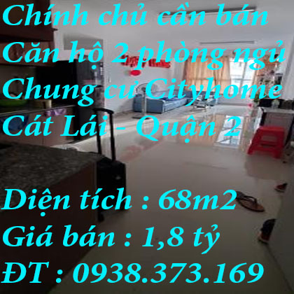 Chính chủ cần bán căn hộ 2 phòng ngủ tại Chung cư Cityhome lầu 8, block B, Đường 71 - CL,