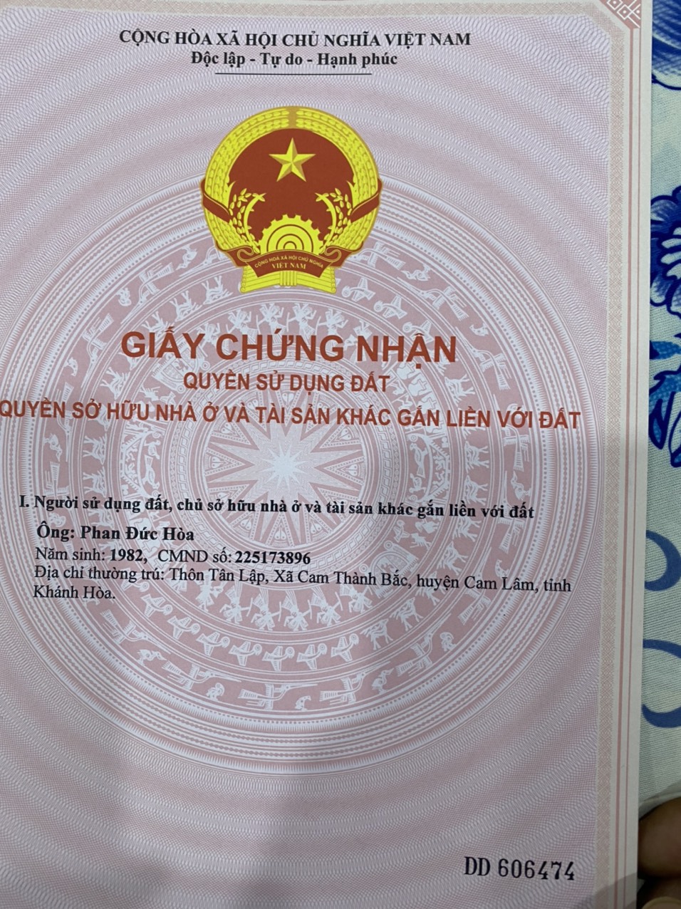 Chính chủ bán lô đất Ngon, Bổ, Rẻ tại thôn Tân Lập, Xã Cam Thành Bắc, Cam Lâm, Khánh Hòa