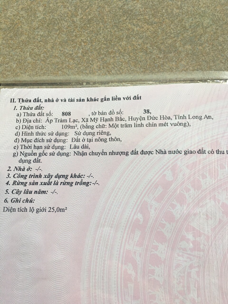 Hot Chính Chủ Cần Bán Lô Đất Vị Trí Siêu Đẹp Tại Huyện Đức Hòa-Tỉnh Long An