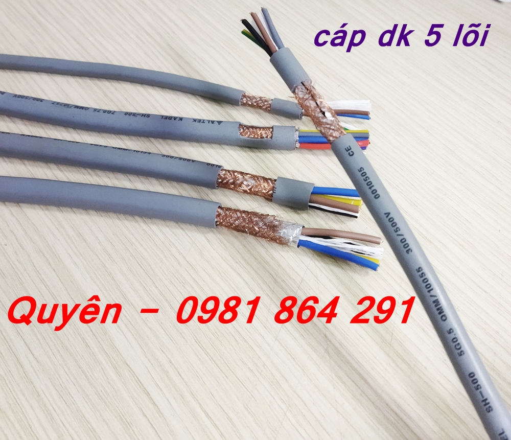 Cáp điều khiển chống nhiễu ( có lưới) 5 core x 0.5 Altek kabel