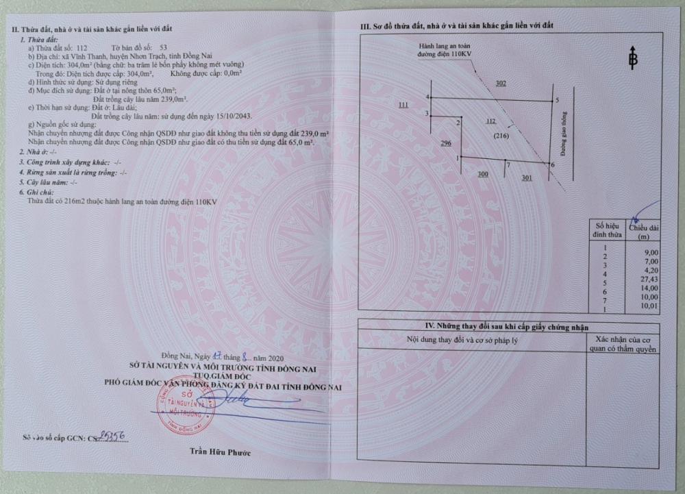 Chính Chủ Cần Bán Gấp Đất Sẵn Nhà Ở Vị Trí Đẹp Tại Xã Vĩnh Thanh, Nhơn Trạch - Đồng Nai