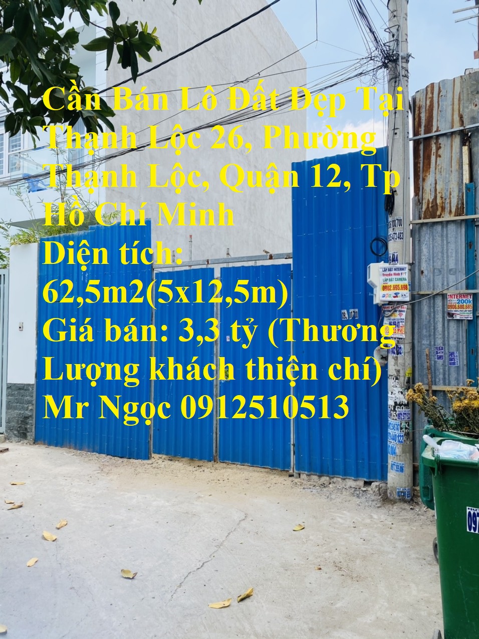 Cần Bán Lô Đất Đẹp Tại Thạnh Lộc 26, Phường Thạnh Lộc, Quận 12, Tp Hồ Chí Minh